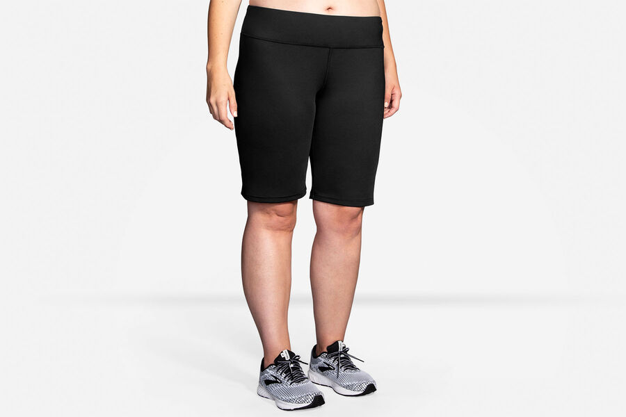 Womens Brooks Venture Bermuda Bottoms Black | Clothing 0548-HFQNG